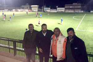 Ο Νικηφόρος με τον πρόεδρο της Δαμάστας Κ.Παπαδάκη και τους Κ. Πολυχρονάκη, Κιουπάκη