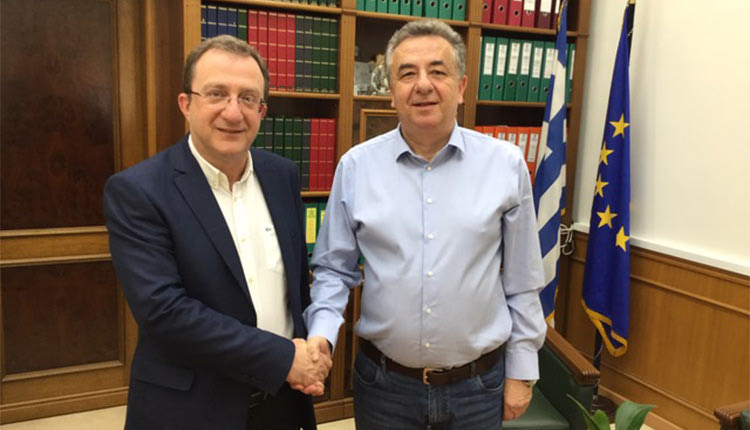 Ο Βαγγέλης Ζάχαρης με τον Σταύρο Αρναουτάκη