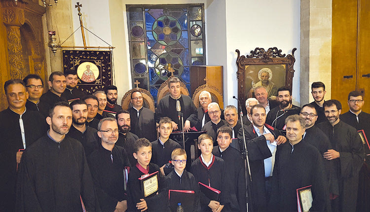 ο πρωτοψάλτης Ανδρέας Γιακουμάκης 