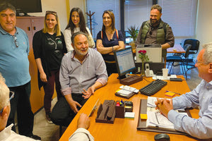 ο υποψήφιος δήμαρχος Ηρακλείου κ. Γιάννης Κουράκης, επικεφαλής του συνδυασμού «Ηράκλειο 3.7.5.» στο πλαίσιο επίσκεψης που είχε στο Βενιζέλειο Νοσοκομείο