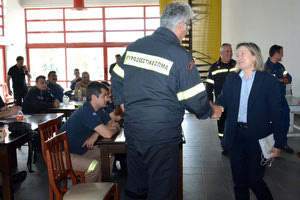 Επίσκεψη στον Πυροσβεστικό Σταθμό Ηρακλείου – 3η ΕΜΑΚ  πραγματοποίησε η υποψήφια δήμαρχος Ηρακλείου, κ. Ευαγγελία Σχοιναράκη – Ηλιάκη