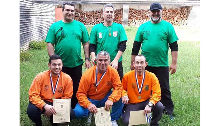 η ομάδα του Παγκρήτιου από το Κύπελλλο σκοποβολής που έγινε στην Μαλακάσα.