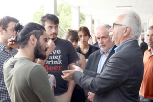 O υπουργός, κ. Κώστας Γαβρόγλου στην τελετή για την έναρξη λειτουργίας του Ελληνικού Μεσογειακού Πανεπιστημίου