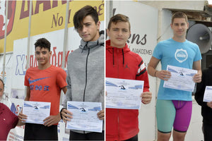 οι μαθητές στους αγώνες κολύμβησης γυμνασίων