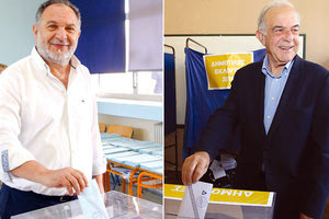 Ο κ. Γ. Κουράκης και ο κ. Βασίλης Λαμπρινός