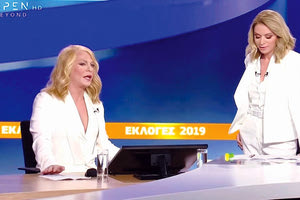 Ως άλλη… Έλλη Στάη εμφανίστηκε στον εκλογικό μαραθώνιο του OPENο Τάκης Ζαχαράτος