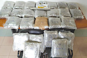 από την περιοχή των Μαλίων αυτοκίνητο ταξίδεψε στην Αθήνα με 52 κιλά ακατέργαστη ινδική κάνναβη στο πορτ μπαγκάζ