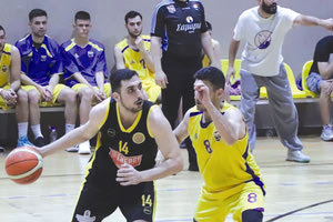 Ο Αλετράς του Εργοτέλη σε μια φάση στον τελικό με τον ΑΟΚ Χανιά