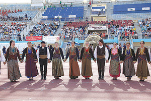Στιγμιότυπα από τη χθεσινή τελετή έναρξης στο Παγκρήτιο στάδιο