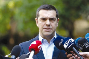 Σε δήλωσή του έξω από το Μέγαρο Μαξίμου, ο πρωθυπουργός