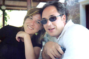 Ο Νίκος Γεωργόπουλος με τη σύζυγό του, Σοφία Κολοτούρου