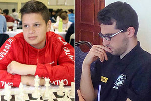 οι νεαροί σκακιστές του ΟΦΗ Γιώργος Παπιδάκης - Ανδρέας Κελίρης