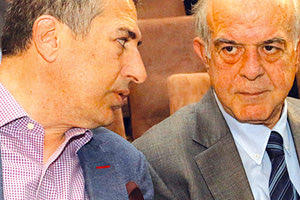 Ο Βασίλης Λαμπρινός με τον Πέτρο Ινιωτάκη