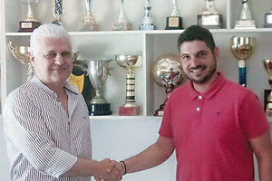 Ο Σουργιάς με τον πρόεδρο του Ηροδότου Νίκο Παναγιωτάκη