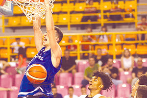 Φάση από το χθεσινό παιχνίδι της Εθνικής με τις ΗΠΑ