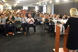 Από την ομιλία της υποψήφιας βουλευτή