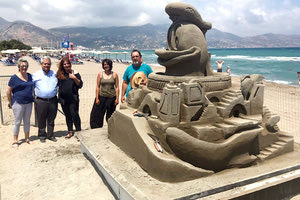 4ο Φεστιβάλ Επαγγελματικής Γλυπτικής στην άμμο στην Αμμουδάρα