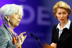 Η Κριστίν Λαγκάρντ και η Ούρσουλα φον ντερ Λάιεν