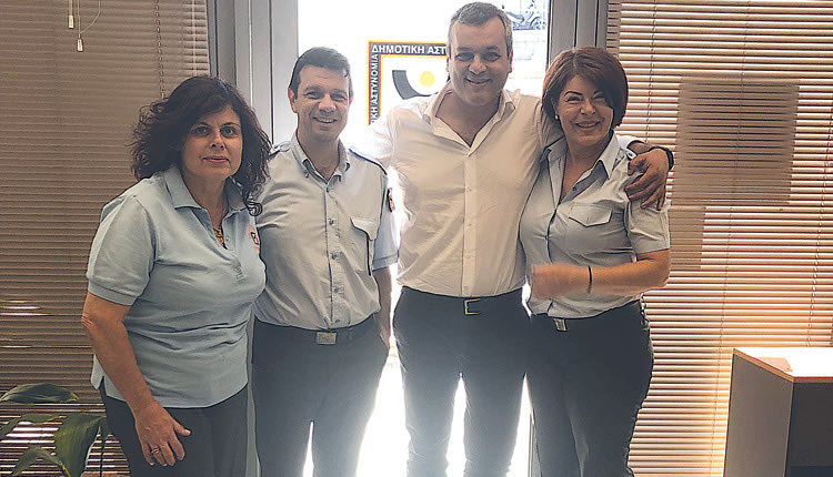 Από την επίσκεψη Χάρη Μαμουλάκη στη Δημοτική Αστυνομία