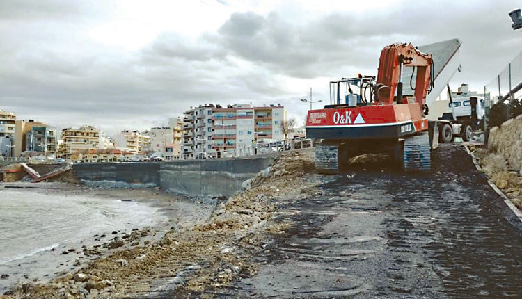 το έργο που υλοποιείται στον κόλπο του Δερματά