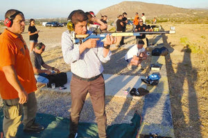 Στους αγώνες του Τμήματος Σκοποβολής του Παγκρήτιου Αθλητικού Συλλόγου,   στο Ηράκλειο, παρευρέθηκε ο Υφυπουργός Πολιτισμού και Αθλητισμού, Λευτέρης Αυγενάκης.