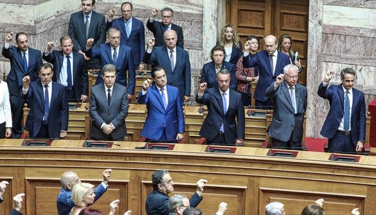 Από την τελετή ορκωμοσίας της νέας κυβέρνησης