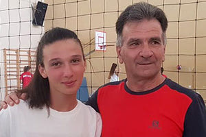 Η Κατσαμποξάκη με τον προπονητή της ΑΘΛΕΣΗ κ. Μανωλάκη