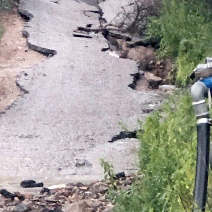 έργα αποκατάστασης των ζημιών στην περιοχή Μεσκλών Χανίων