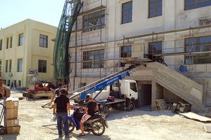 το νέο υπό ανέγερση κτήριο στο ιστορικό Καπετανάκειο