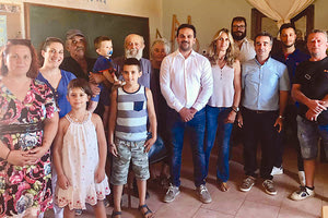 Στον αγιασμό του Δημοτικού Σχολείου της Γαύδου