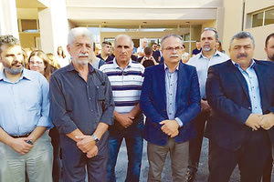  ο αγιασμός στο ανακατασκευασμένο σχολικό συγκρότημα του Γυμνασίου-Λυκείου Κολυμβαρίου.