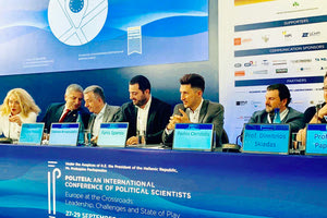 Ο περιφερειάρχης Κρήτης Σταύρος Αρναουτάκης, στο πλαίσιο διεθνούς συνεδρίου πολιτικών επιστημόνων στην Αθήνα