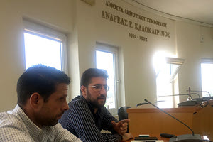 Συνάντηση με τον πρόεδρο και τα μέλη του Συμβουλίου Κοινότητας Γαζίου είχε ο δήμαρχος Μαλεβιζίου Μενέλαος Μποκέας.