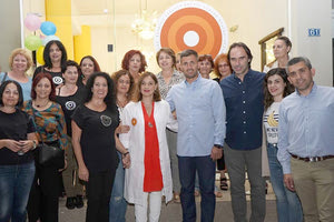 Κατά τη διάρκεια του πάρτι στα γραφεία της «Στόχος- Πρόληψη» καλεσμένοι, υποστηρικτές και μέλη της διοίκησης και του ποδοσφαιρικού τμήματος της ΠΑΕ ΟΦΗ