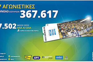 Αύξηση στα εισιτήρια της Σούπερ Λιγκ 1 κατά 20%