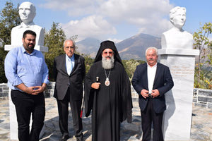 τ’ αποκαλυπτήρια των προτομών του Ν. Καζαντζάκη και της μητέρας του