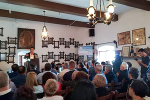 Συντυχάκης στην έκτακτη γενική συνέλευση που έγινε χθες στο Πολιτιστικό Κέντρο Δαμάστας για το καλώδιο