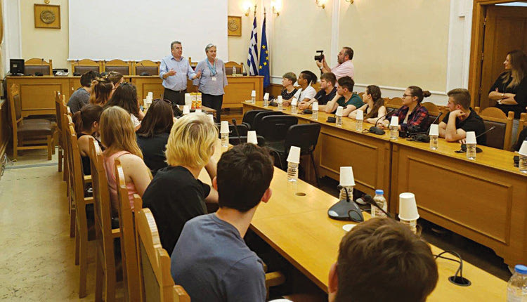 Από την επίσκεψη των μαθητών στην Περιφέρεια Κρήτης