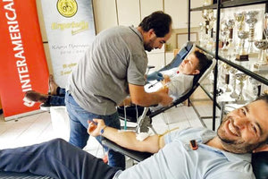 η εθελοντική αιμοδοσία που διοργάνωσαν ο Ερασιτέχνης  Εργοτέλης  και η Interamerican