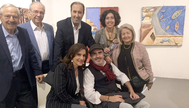 Από τα εγκαίνια της έκθεσης του Στέλιου Βισκαδουράκη