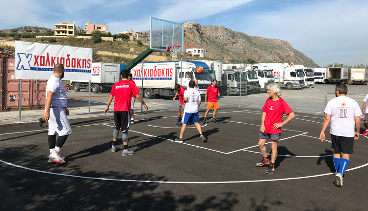 Το νέο γήπεδο μπάσκετ στις εγκαταστάσεις των S/M Χαλκιαδάκης στο Γάζι