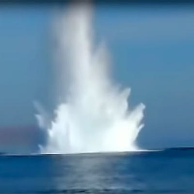 Η ελεγχόμενη έκρηξη βόμβας του Β’ Παγκοσμίου Πολέμου που εντοπίστηκε στην περιοχή του Αρίνα