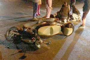 τροχαίο με εγκατάλειψη μοτοσικλετιστή