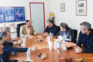 Από τη σύσκεψη στην Ένωση ο πρώην Υπουργός και νυν τομεάρχης Αγροτικής Ανάπτυξης του ΣΥΡΙΖΑ Σταύρος Αραχωβίτης