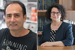 O καθηγητής του Τμήματος Βιολογίας, κ. Γεώργιος Γαρίνης και η καθηγήτρια του Τμήματος Χημείας, κ. Μαρία Κανακίδου