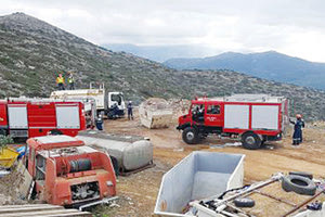 άσκηση πεδίου με την κωδική ονομασία «Ήφαιστος» στο Χώρο Υγειονομικής Ταφής Χερσονήσου (ΧΥΤΑ Χερσονήσου)