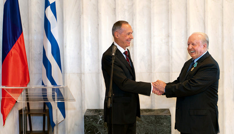 Δεξίωση προς τιμήν του Ν. Δασκαλαντωνάκη από τους Ρώσους