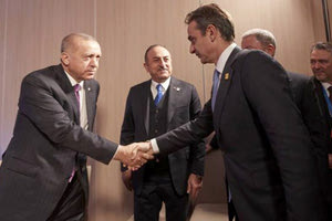 ο Μητσοτάκης με τον Ερντογάν