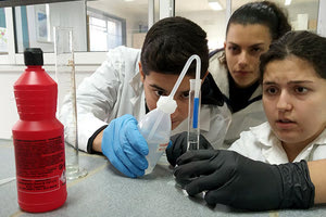 Η ομάδα του 1ου Λυκείου Ηρακλείου στον τοπικό προκριματικό διαγωνισμό για την Ολυμπιάδα Φυσικών Επιστημών EUSO 2020