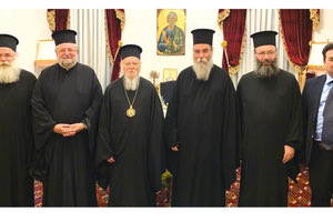 Από την πρόσφατη επίσκεψη Μητροπολιτών της Κρήτης στον Πατριάρχη παρόντος του νομικού εκπροσώπου κ. Μηλαθιανάκη